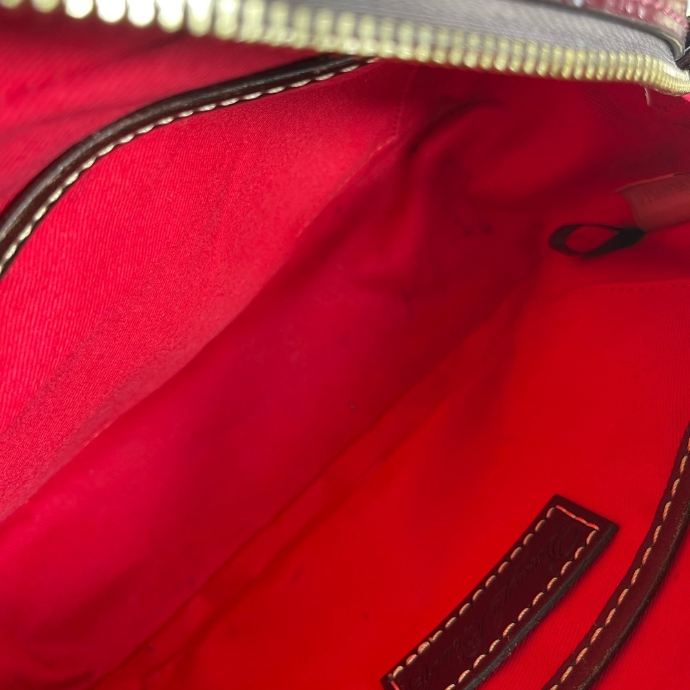 Dooney $ bourke croc Burgundy Leather  Denison  Crossbody Bag - Picture 9 of 9